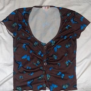 Butterfly crop top